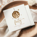 Forty Gold Disco Ball 40th Birthday Party Napkins<br><div class="desc">These are Forty Gold Disco Ball 40th Birthday Party Paper Napkins!</div>