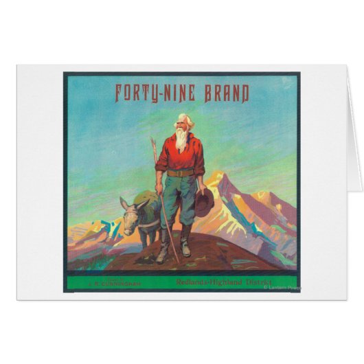 Forty Nine Orange LabelRedlands, CA Cards (Front Horizontal)