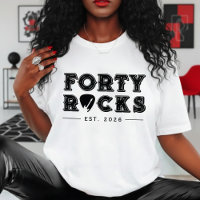 Forty Rocks Guitar Pick 40th Birthday Party
