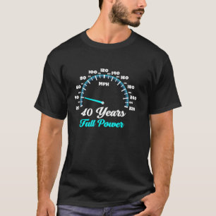 Forty Years 40th Bday Motorcycle Biker 40 Years Ol T-Shirt