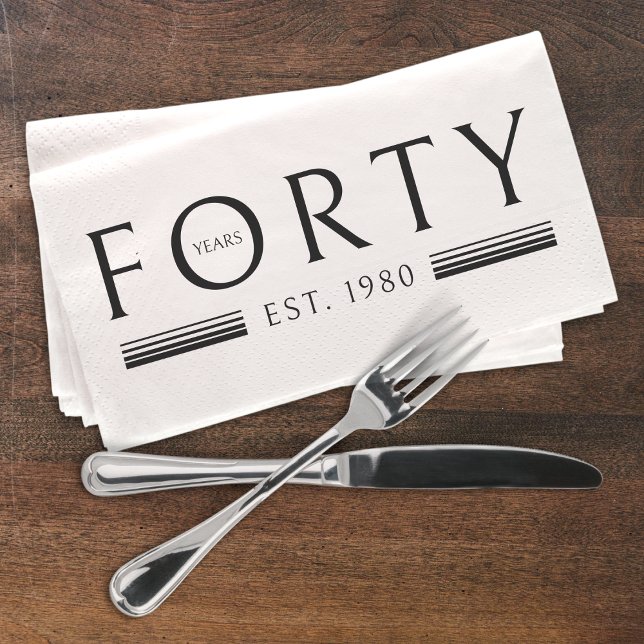 Forty Years 40th Birthday Paper Guest Towels (Forty Years 40th Birthday Paper Guest Towels
)