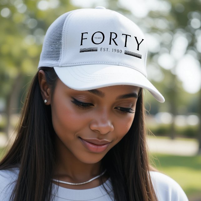 Forty Years 40th Birthday Trucker Hat (Creator Uploaded)