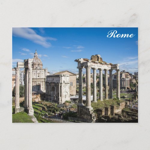Forum Ruins Rome Italy Travel Photo Postcard