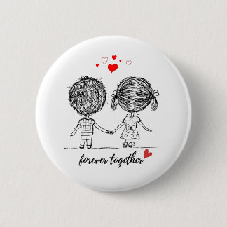 Forver Together Design for Couples  Button
