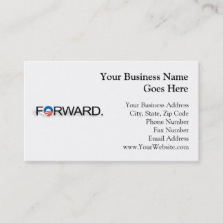 Forward for Obama 2012 Business Card