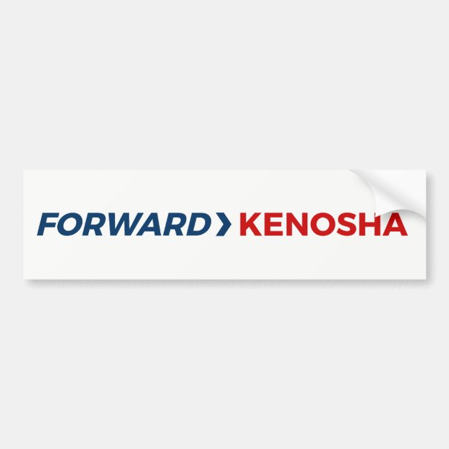 Forward Kenosha Bumper Sticker (Front)