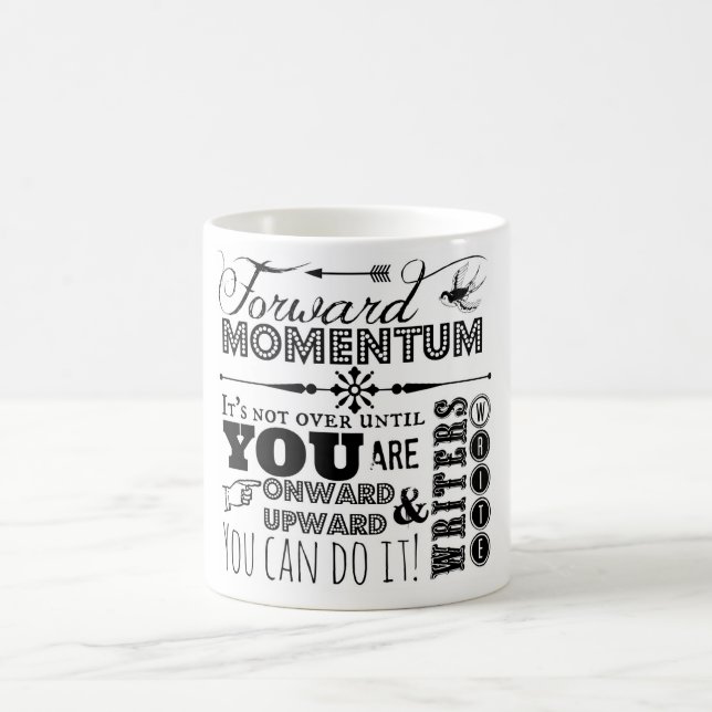 Forward Momentum mug for writers (Center)