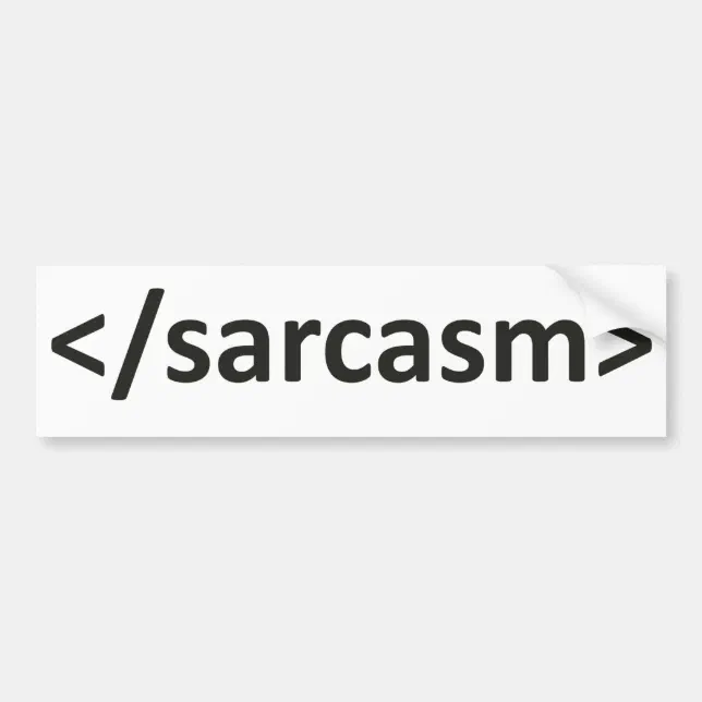 Front Slash Sticker Forward Slash Sarcasm Code Bumper Sticker | Zazzle