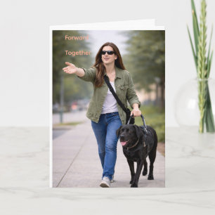 Forward Together Black Lab Guide Dog Graduation  Card