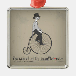 Forward With Confidence Vintage Bicycle Ornament