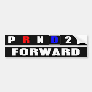 FORWARD WITH DEMOCRATS - Pro-Liberal - Anti-GOP Bumper Sticker
