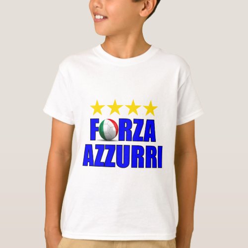 Forza Azzurri 4 Time World Soccer Champions T_Shirt