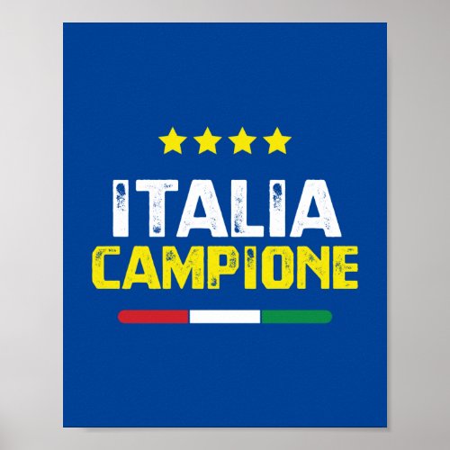 Forza Azzurri Italia Campione Poster