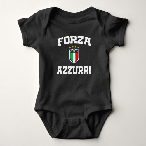 Forza Azzurri Italia Jersey 2021 Football Funs Baby Bodysuit