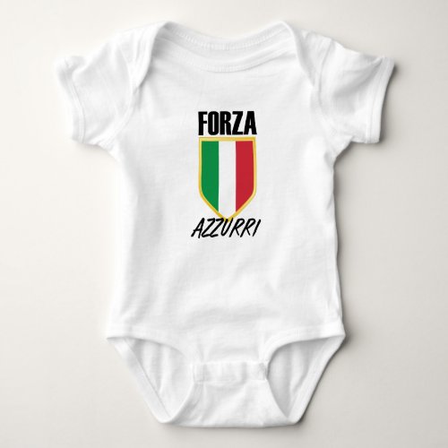 Forza Azzurri Italy Flag Soccer Baby Bodysuit