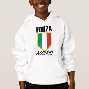 Forza Azzurri Italy Flag Soccer Hoodie