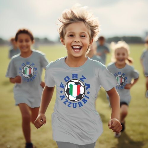 Forza Azzurri Kids Italian Soccer  T_Shirt