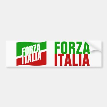 Forza Italia Bumper Sticker by GrooveMaster at Zazzle