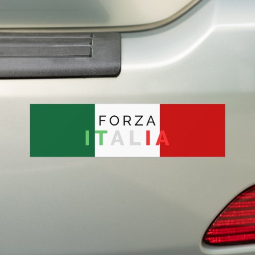 Forza Italia Italian Flag Bumper Sticker
