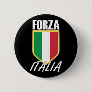 Forza Italia Italian Flag Soccer Button