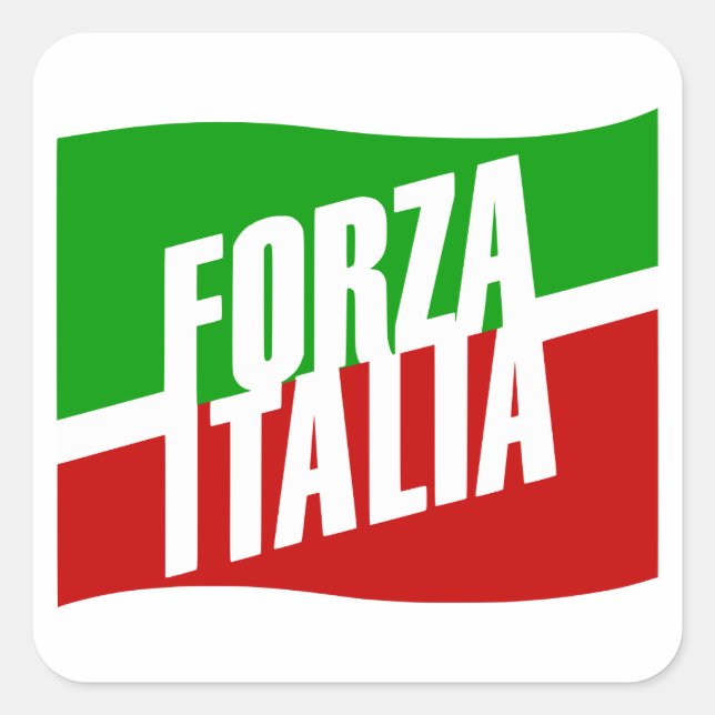 Forza Italia Square Sticker (Front)