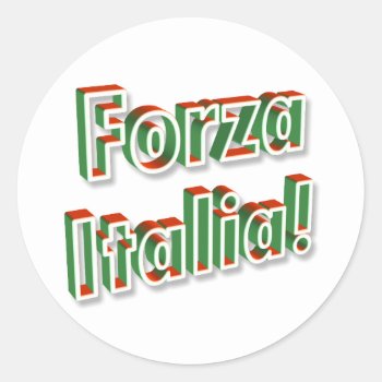"forza Italia" Sticker by madelaide at Zazzle