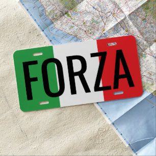 FORZA Italian Flag License Plate