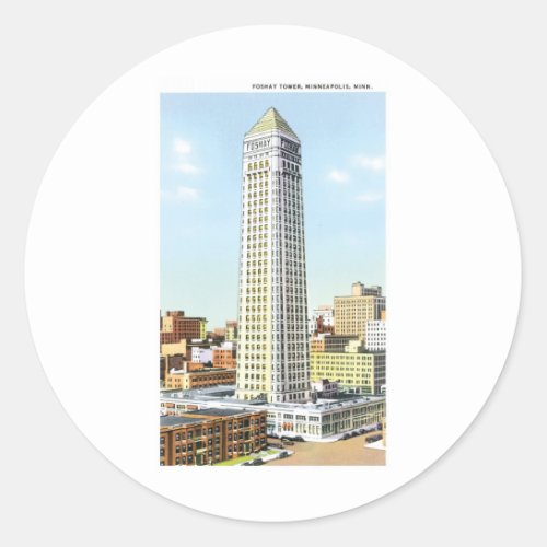 Foshay Tower Minneapolis Minnesota Classic Round Sticker