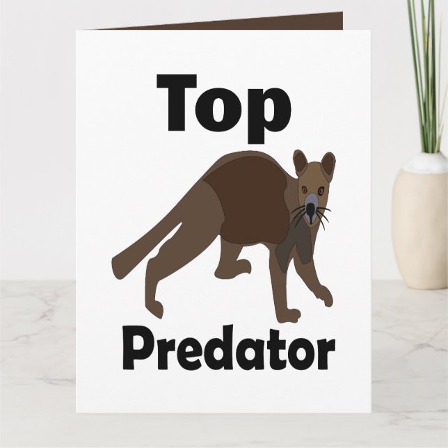 Fossa Madagascar Carnivore Top Predator Card (Front)