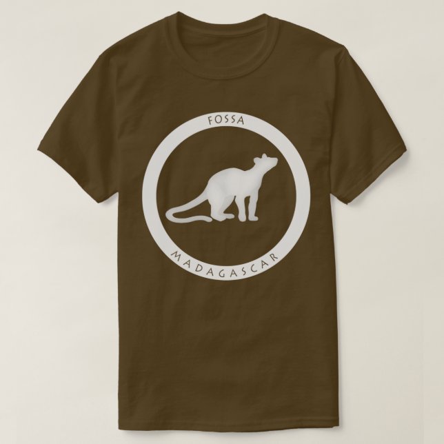 Fossa Madagaswildlife white print T-Shirt (Design Front)