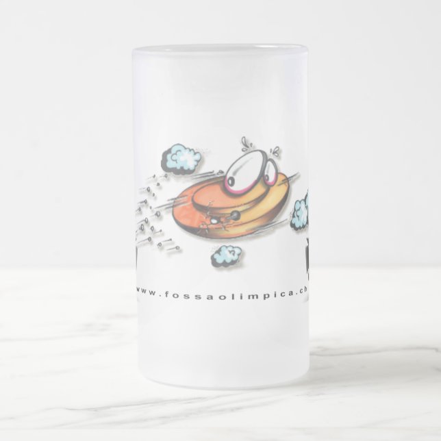 Fossa Olimpica Frosted Glass Beer Mug (Center)