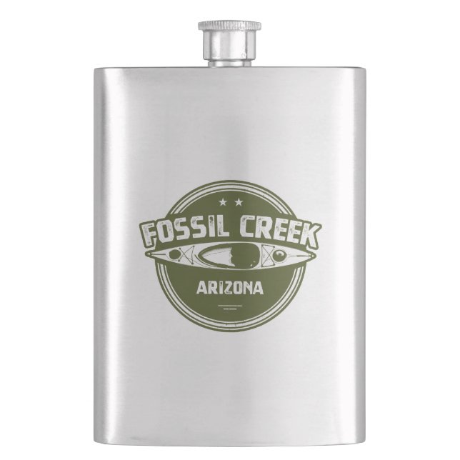 Fossil Creek Arizona Kayaking Flask (Front)