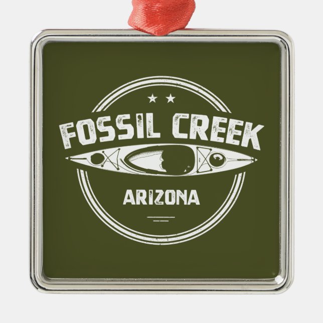 Fossil Creek Arizona Kayaking Metal Ornament (Front)