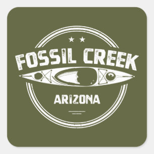 Fossil Creek Arizona Kayaking Square Sticker