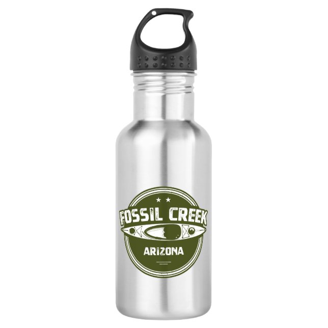 Fossil Creek Arizona Kayaking Stainless Steel Water Bottle (Front)