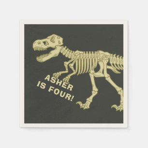 Fossil Dinosaur Birthday Party Napkins