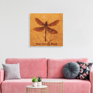 Fossil Dragonfly Canvas Print