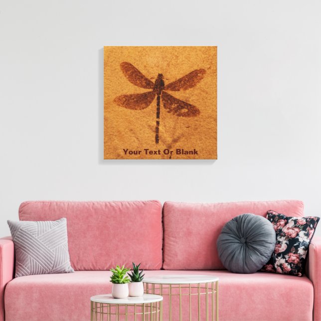 Fossil Dragonfly Canvas Print (Insitu(LivingRoom))