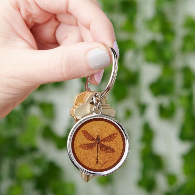 Fossil Dragonfly Keychain (Hand)