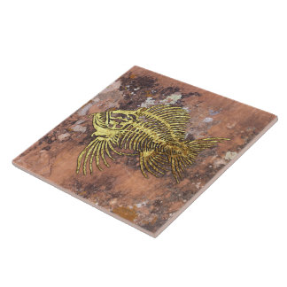 Fossil Fish Ceramic Tile