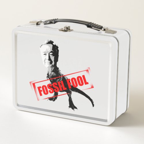 Fossil Fool Metal Lunch Box