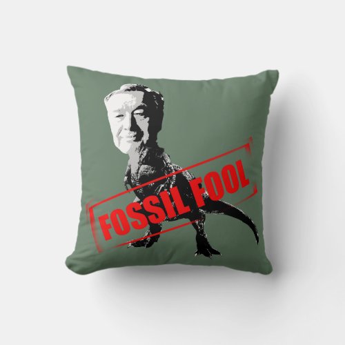 Fossil Fool Throw Pillow