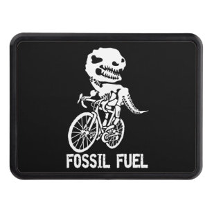 Fossil fuel trailer hitch cover