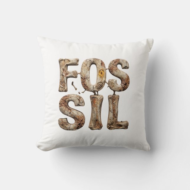 Fossil Funny 40th Birthday Gift Paleontology Dinos Throw Pillow (Front)