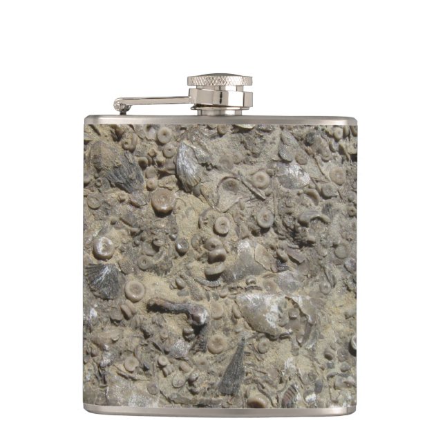 Fossil Hash Limestone Geology Flask (Front)