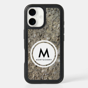 Fossil Hash Limestone Monogram iPhone 16 Case