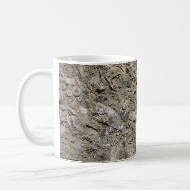 Fossil Hash Limestone Print Coffee Mug (Left)