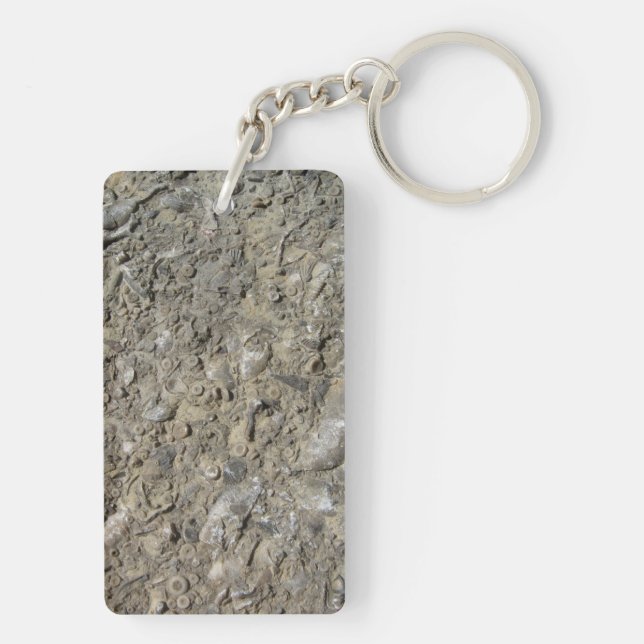 Fossil Hash Print Acrylic Key Chain (Back)