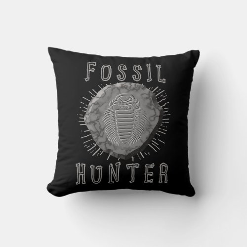 Fossil Hunter Fossil Hunting Paleontologist Throw Pillow
