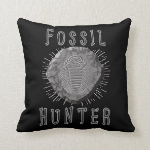 Fossil Hunter Fossil Hunting Paleontologist Throw Pillow